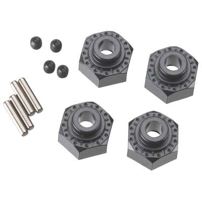 Axial Aluminum Hex Hub 12mm Black (4) (AX30429)