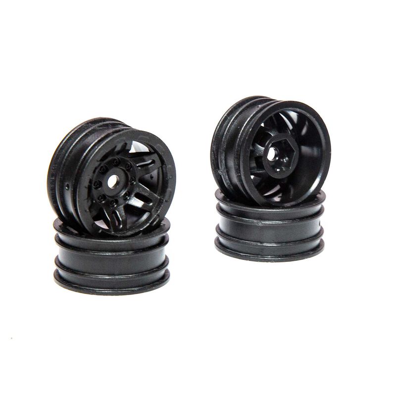 AXIAL 1.0 Rockster Wheels Black (4): SCX24, AX24 (AXI40002)