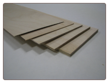 Birch 1/4 x 12 x 24 - 5 ply Birch Aircraft Plywood (A350)