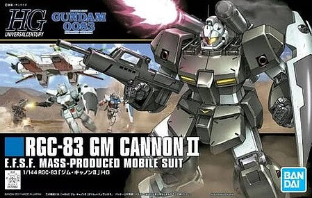 Bandai  1/144 HGUC  Series- #125 Gundam 0083 RGC83 GM Cannon II EFSF Mass Produced Mobile Suit (BAN5061821)