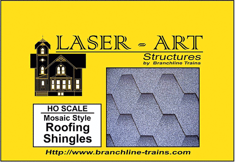 Mosaic-Style Shingles - Laser Art  HO SCALE (BRA905)