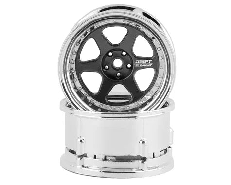 DS Racing 6 Spoke Drift Wheels (Gunmetal Chrome)  (DSC-DE-219)