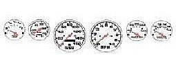 Detail Master 1/24-1/25 Street Rod Gauges #1 (White) (DTM2300WHT)