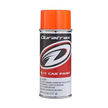 Duratrax Polycarb Spray Fluorescent Orange 4.5 oz (DTXR4278)