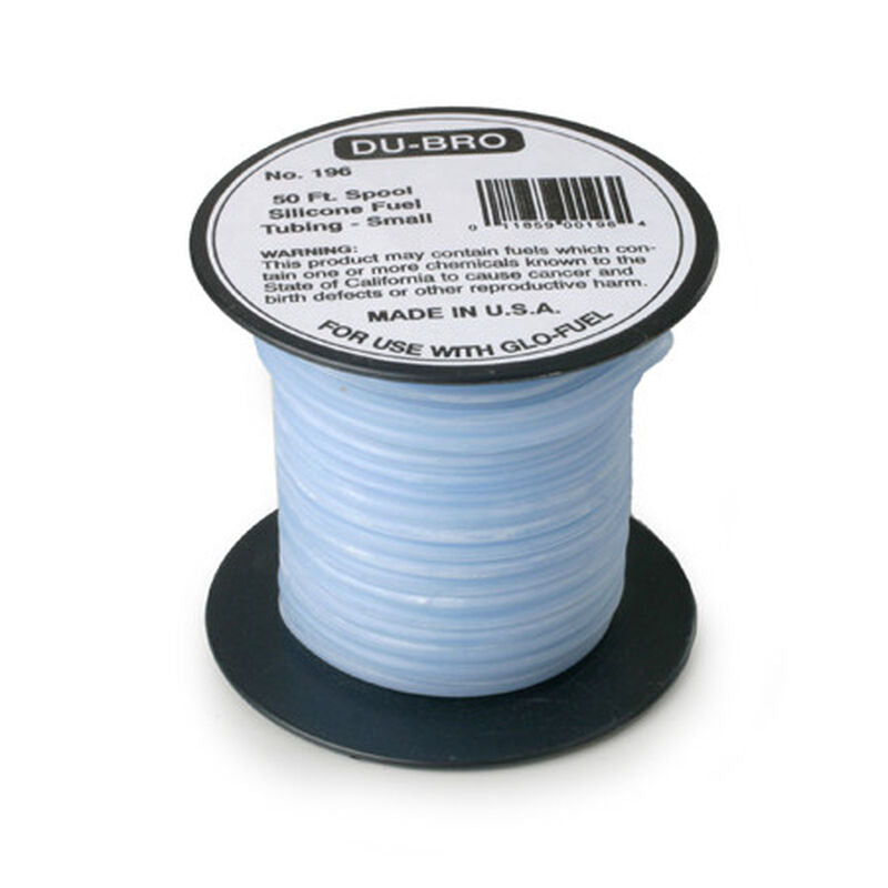 Dubro Silicone Fuel Blue Tubing, Small, 50' (DUB196)