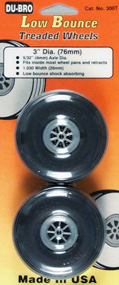 DuBro Low Bounce Treaded Wheels 3" (DUB300T)