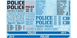 GOFER RACING 1/24 / 1/24 Modern Police Decal Sheet  (GOF11024)