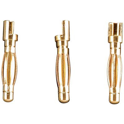 Great Planes Gold Plate Bullet Connector Male 2mm (3) (GPMM3110)