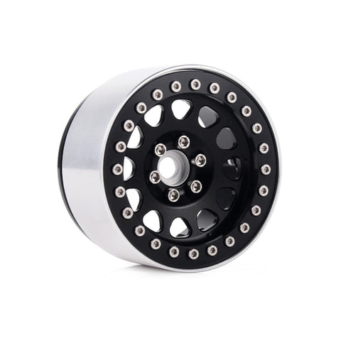 Hamilton Hobbies 2.2 Aluminum Beadlock Wheels (Black) (HAM132123)