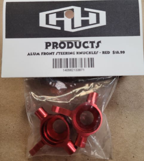 Hamilton Hobbies RED ALUM FRONT STEER KNUCKLE 4WD SLASH  (HAM133971)