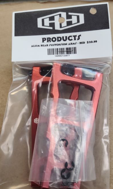 Hamilton Hobbies RED ALUM REAR A ARM SLASH 4WD  (HAM133977)