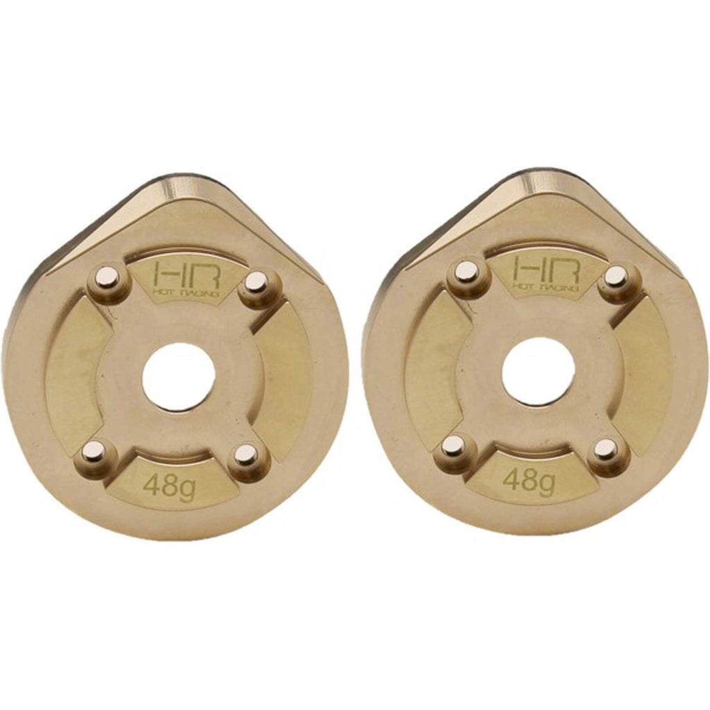 Hot Racing Brass Currie F9 Portal Steering Knuckle Caps: Axial UTB   (HRAAUTB21CH)