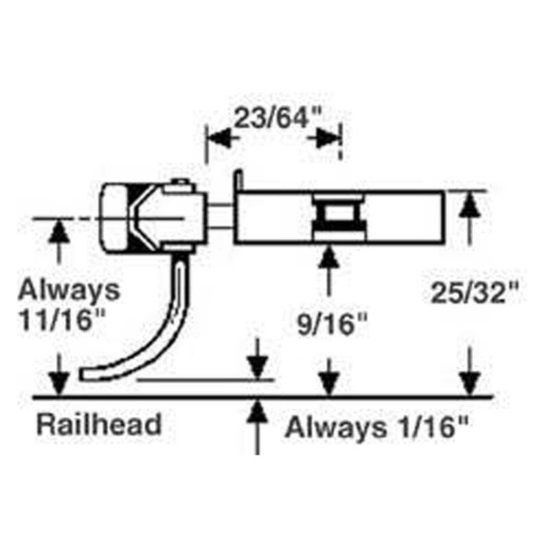 Kadee O Coupler/Metal Box, 23/64" Center (1pr) (KAD805)