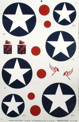 Major Decals Pressure Decals .40 Size U.S. Stars  (MAJ142P)