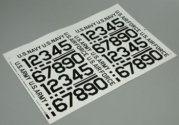 Major Decals 2" Black Numbers Pressure Decals (MAJ403PB)