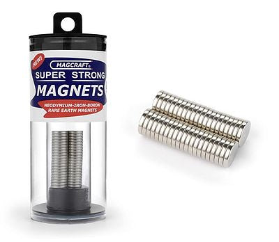 3/8''x1/16'' Rare Earth Disc Magnets (40) (MFM732)