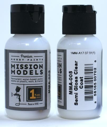 Mission Models Semi Clear Coat 1oz Water Base  (MIOMMA005)