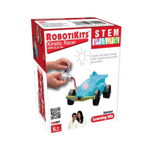 RobotiKits: KineticRacer Hand Generator Powered STEM Car (OWI144)