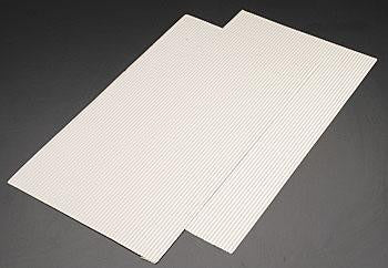 PLASTRUCT PS-13 HO Ribbed Roofs (2), White     (PLS91511)