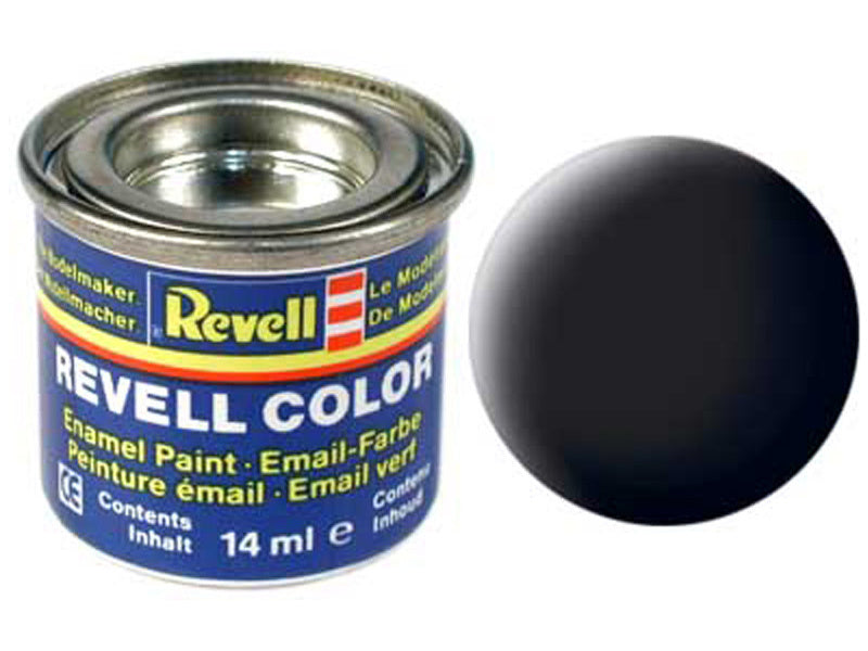 Revell 14ml Enamel Black Mat Tinlets   (RVL32108
