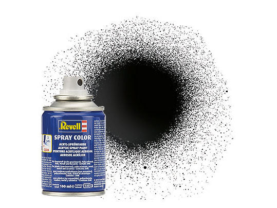 Revell 100ml Acrylic Black Gloss Spray  (RVL34107)
