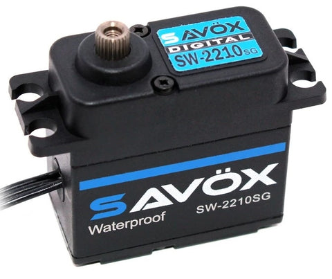 Savox SW-2210SG Waterproof High Torque High Voltage Brushless Digital Servo - Black Edition (SAVSW2210SG-BE)