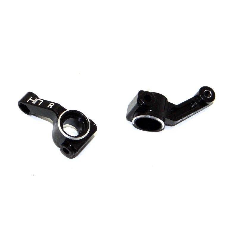 Hot Racing Black Aluminum Trailing Spindle Steering Block Set (SCT21M01)