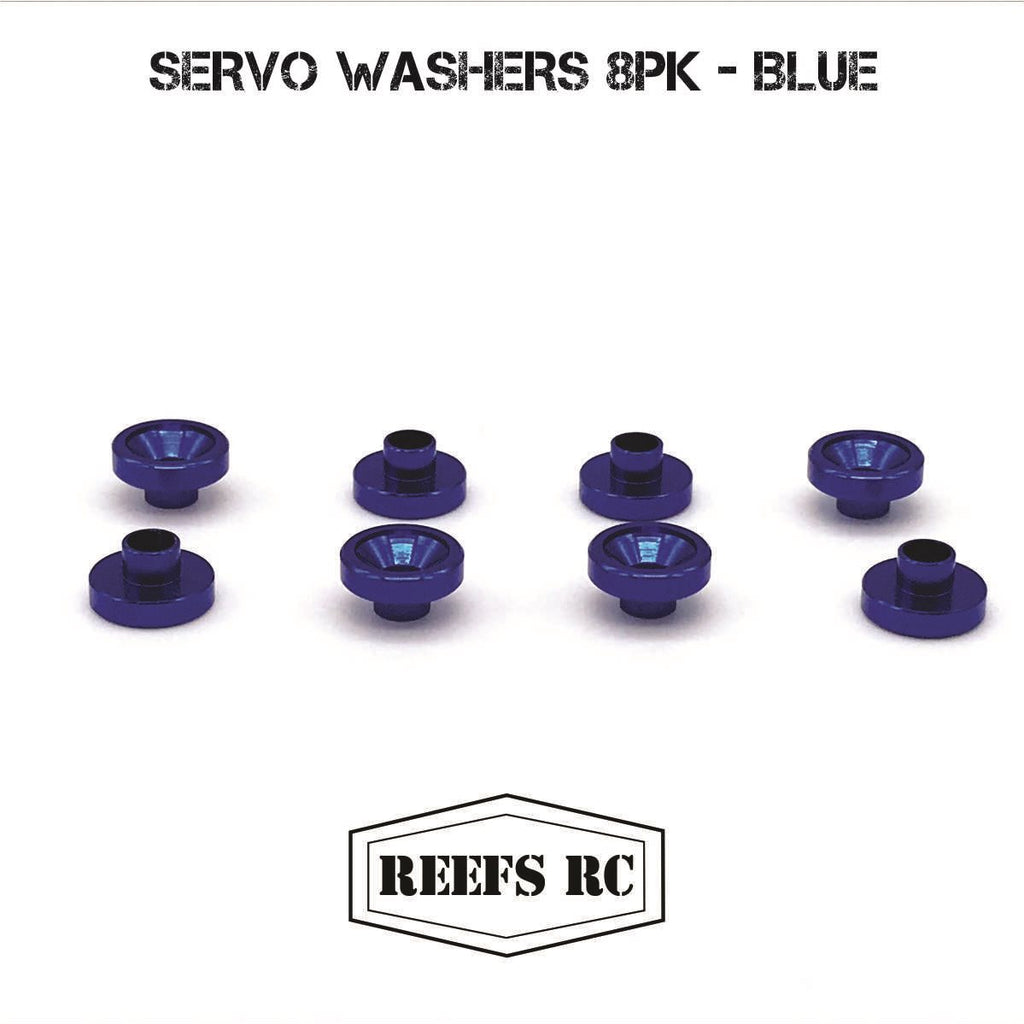 Reefs RC Servo Washers 8Pk - Blue ) (SEHREEFS52)