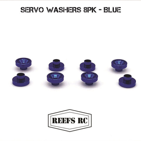 Reefs RC Servo Washers 8Pk - Blue ) (SEHREEFS52)
