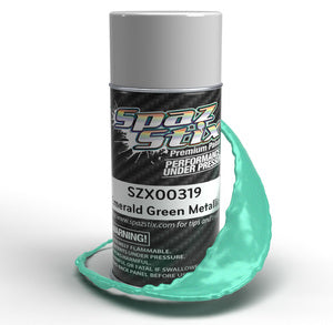 Spaz Stix  Paint Emerald Green Metallic Aerosol Paint, 3.5oz Can  (SZX00319)