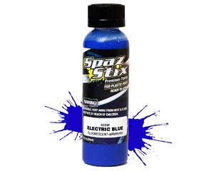 Spaz Stix Electric Blue Fluorescent Airbrush Ready Paint, 2oz Bottle  (SZX02250)