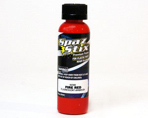 Spaz Stix  FIRE RED FLUORESCENT AIRBRUSH PAINT 2OZ (SZX02300)