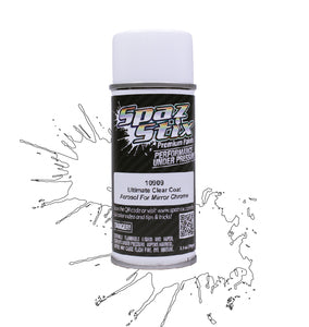 Spaz Stix Ultimate Clear Coat for Mirror Chrome, Aerosol Paint, 3.5oz  (SZX10909)