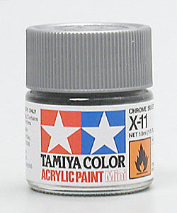 Tamiya Acrylic Mini X-11 Chrome Silver 1/3 oz   (TAM81511)