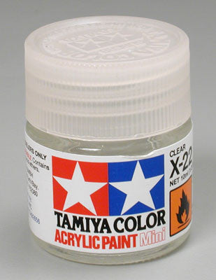 Tamiya Acrylic Mini X-22 Clear 1/3 oz   (TAM81522)
