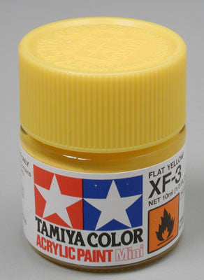 Tamiya Acrylic Mini XF-3 Flat Yellow 1/3 oz (TAM81703)