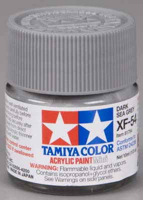 Tamiya Acrylic Mini XF-54 Dark Sea Gray 1/3 oz (TAM81754)