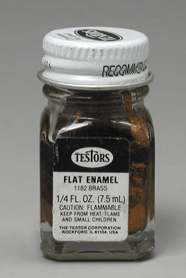Testors Flat Brass 1/4 oz (TES1182T)