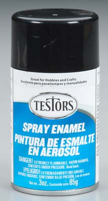 Testors Spray Black 3 oz (TES1247T)