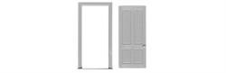 TICHY 4 PANEL DOOR/FRAME    (TIC2039)