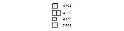 Tichy Assorted Work Car Windows 18 Pieces (TIC2526)