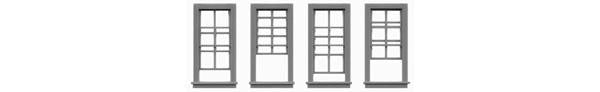 TICHY 4/4 DBL HUNG OPEN WINDOWS (TIC8069)