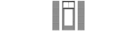 Tichy HO  DOOR WITH IRON SHUTTERS (TIC8112)