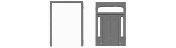 Tichy DOUBLE DOOR WITH TRANSOM  (TIC8121)