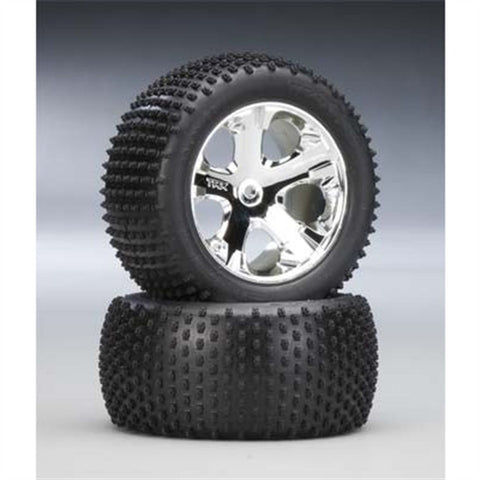 Traxxas Chrome Wheel Rear w/Alias Tire (2) (TRA3770)