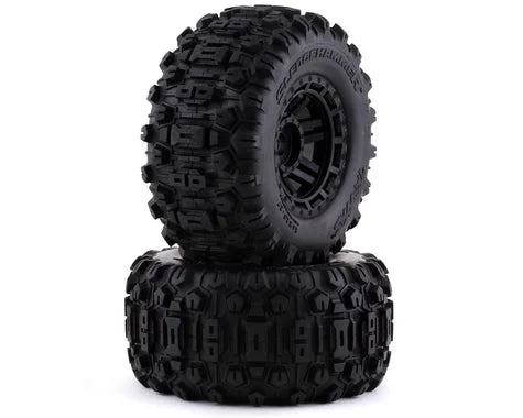 Traxxas Maxx Pre-Mounted Sledgehammer Tires w/2.8" Wheels (Black) (2) (17mm Hex) (TRA8973)