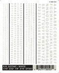 Woodland Scenics RR GOTHIC WHITE DECALS (WOODT507)