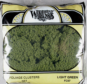 Woodland Scenics Foliage Cluster Bag, Light Green/45 cu. in. (WOOFC57)