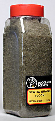 Woodland Scenics Static Grass Flock Medium Green 32 oz (WOOFL635)