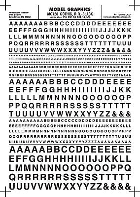 Woodland Scenics GOTHIC R.R. Letters,  BLACK (WOOMG720)